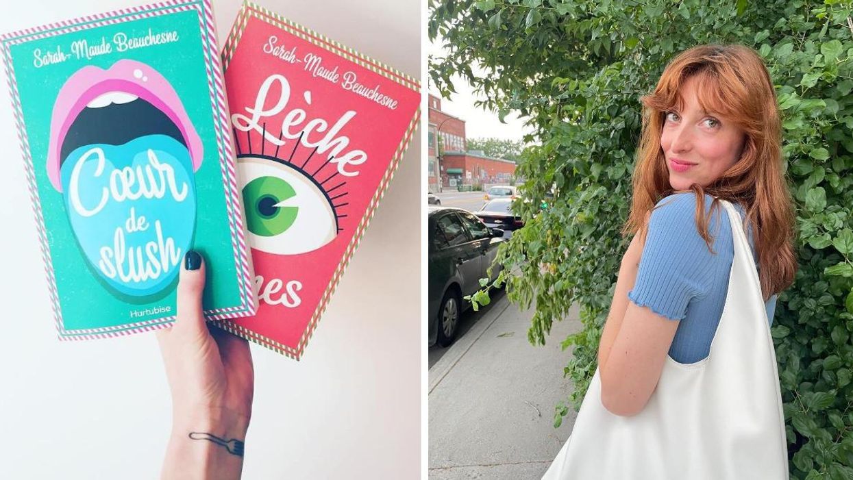 Coeur de slush par Sarah-Maude Beauchesne. Droite : Sarah-Maude Beauchesne.