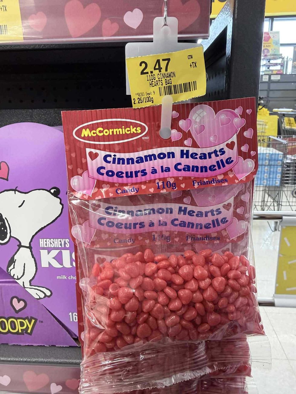 Coeurs \u00e0 la cannelle en vente au Tigre G\u00e9ant pour 2,47 $.