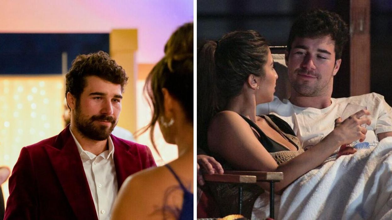 Cole Barnett. Right: Zanab Jaffrey and Cole Barnett.