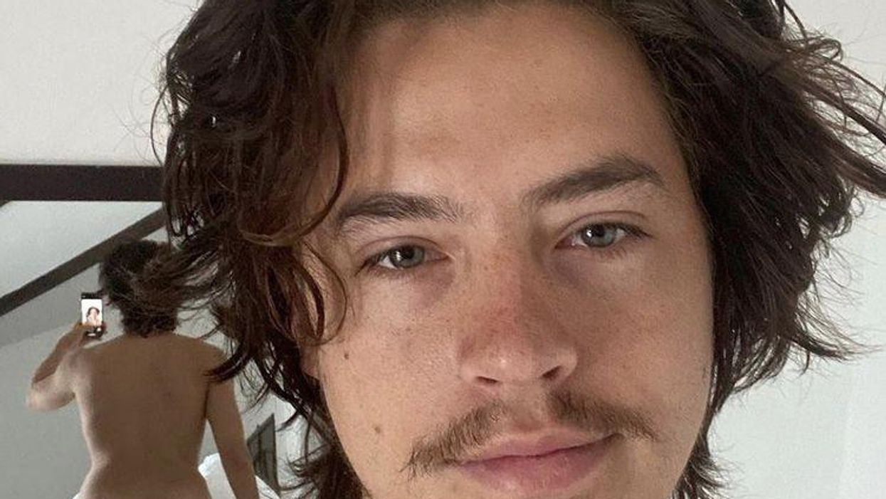 Cole Sprouse's selfie on Instagram.