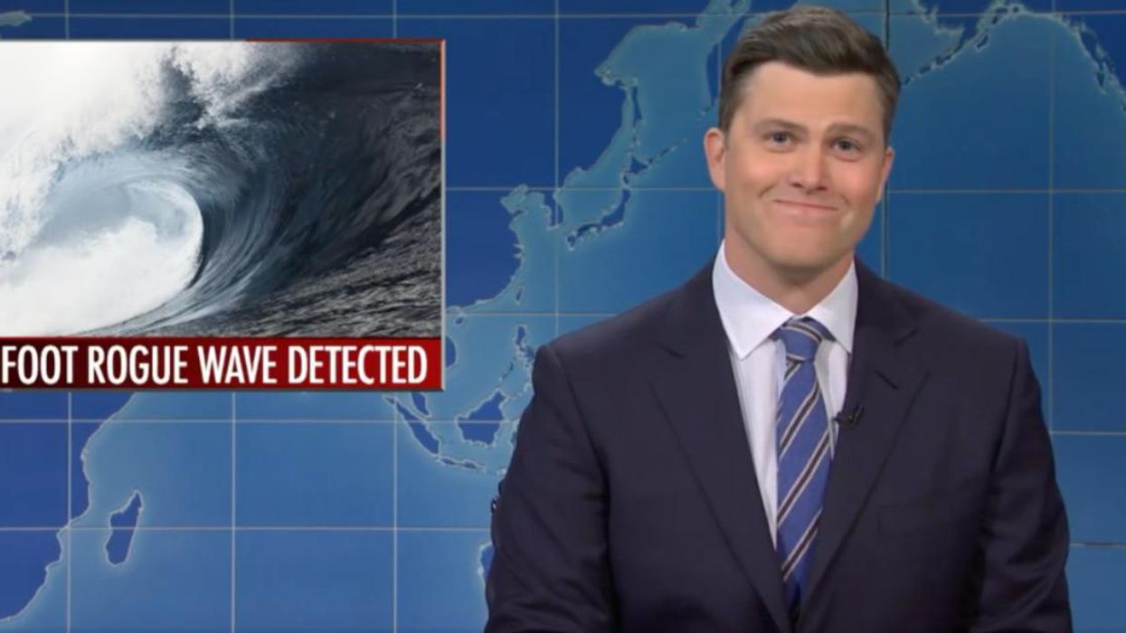 Colin Jost hosts "Weekend Update" on Saturday, February 26.