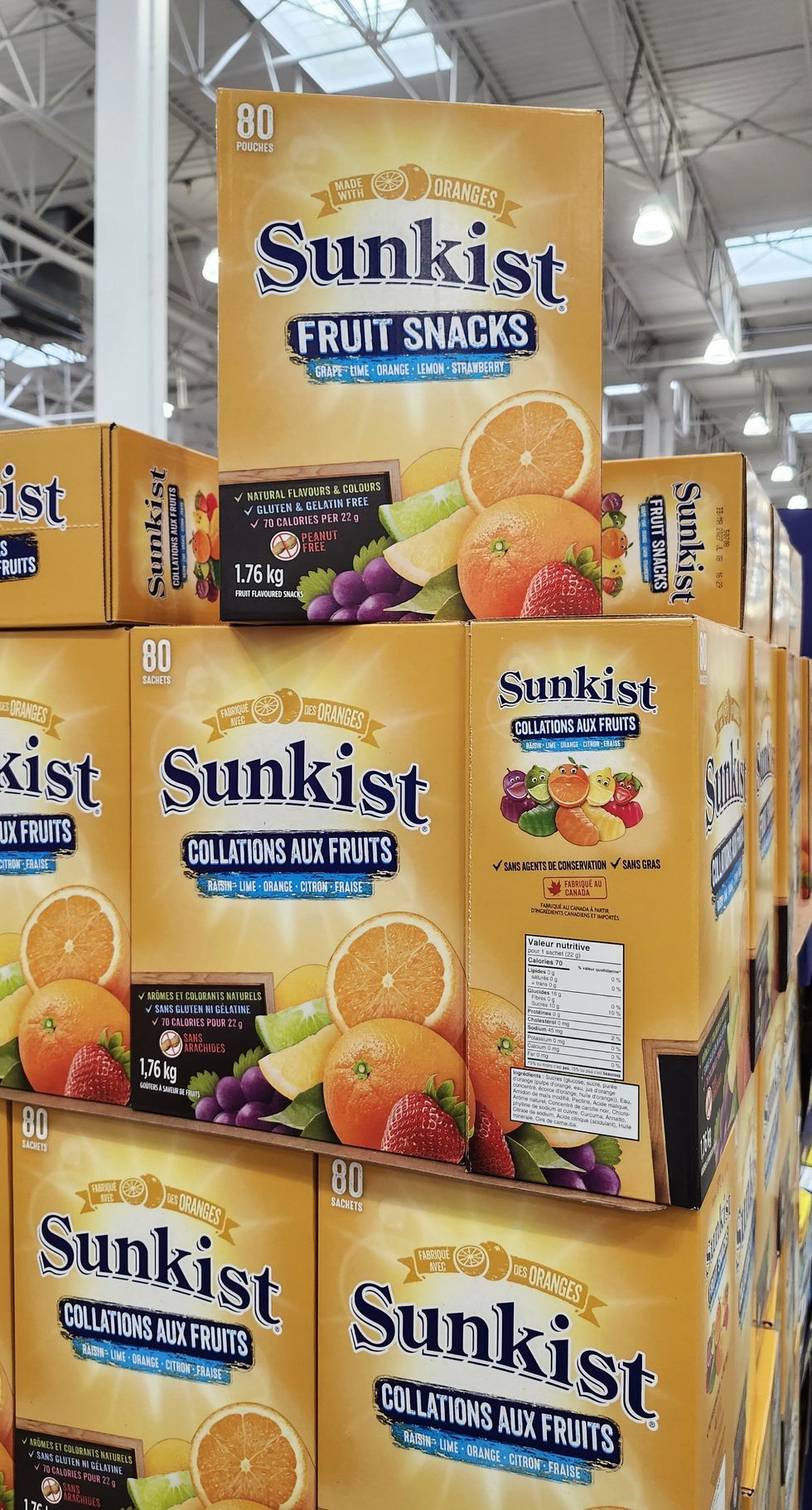 Collations aux fruits Sunkist.