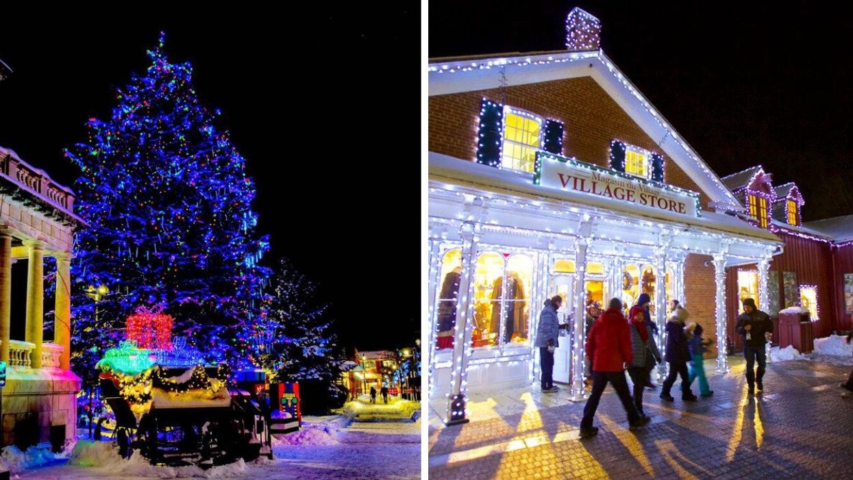 Collingwood, Ontario. Right: Alight at Night.