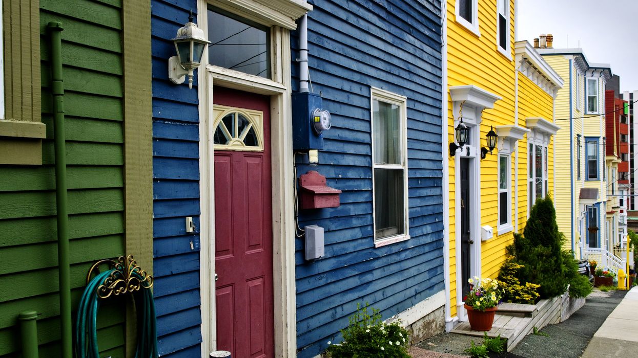 Colourful houses in St. John's, Newfoundland.