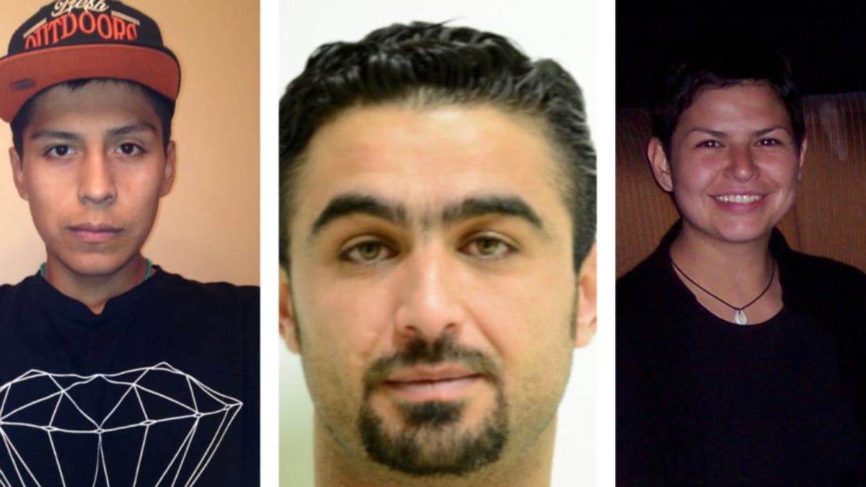 Colton Crowshoe, Hussam Ismail and Monique Mattar.