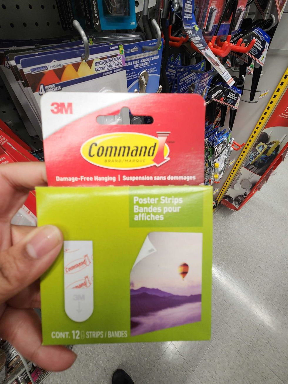 Command strips at Dollarama.