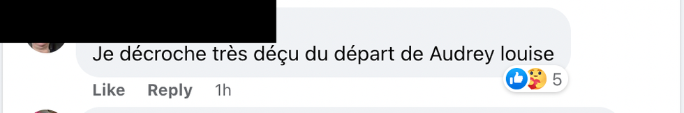 Commentaire Facebook.