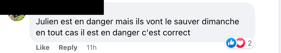 Commentaire Facebook.