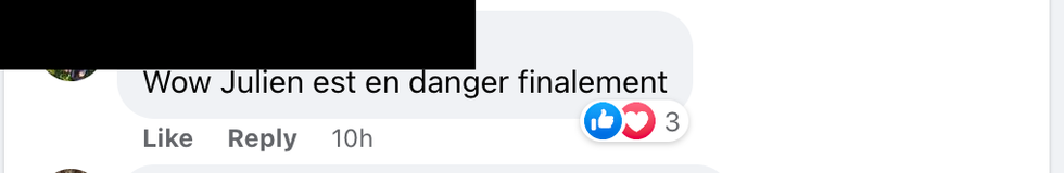 Commentaire Facebook.