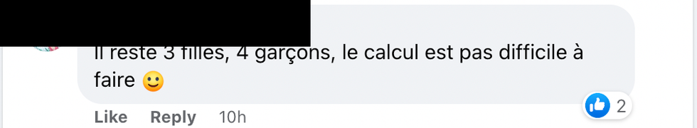 Commentaire Facebook.