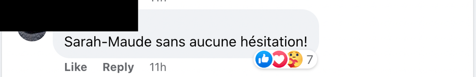 Commentaire Facebook.