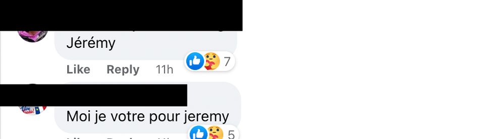 Commentaire Facebook.