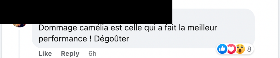 Commentaire Facebook.