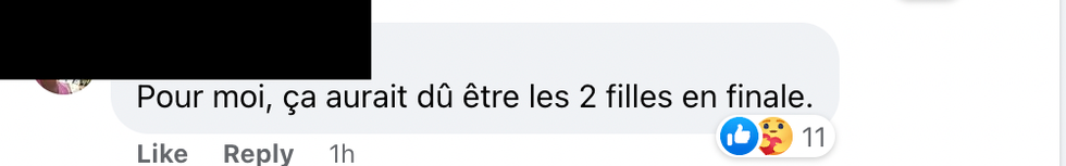 Commentaire Facebook.