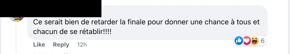 Commentaire Facebook.
