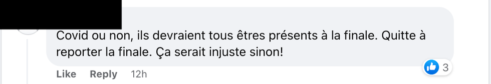 Commentaire Facebook.