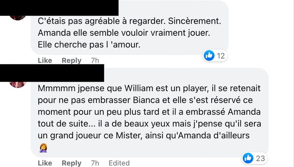 Commentaire Facebook.