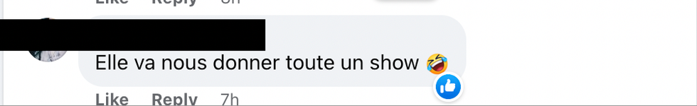 Commentaire Facebook.
