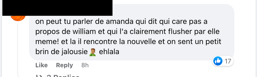 Commentaire Facebook.
