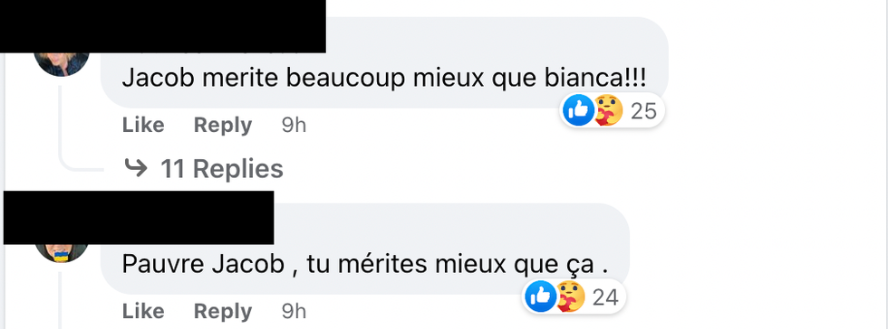 Commentaire Facebook.