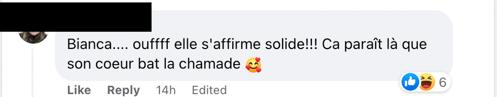 Commentaire Facebook.