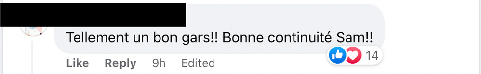 Commentaire Facebook.