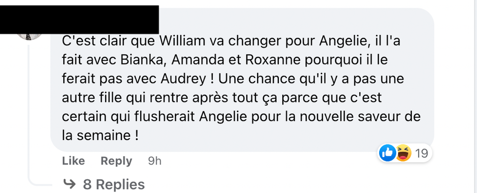 Commentaire Facebook.