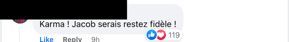 Commentaire Facebook.