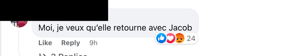 Commentaire Facebook.