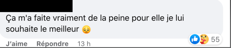 Commentaire Facebook.