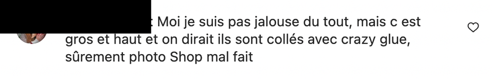 Commentaire Instagram.