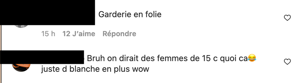 Commentaire Instagram.