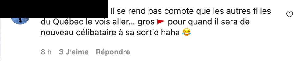 Commentaire Instagram.