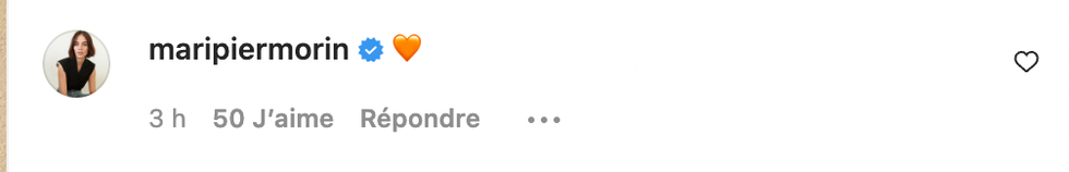 Commentaire Instagram.