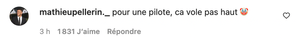 Commentaire Instagram.