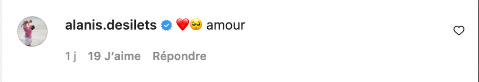 Commentaire Instagram.