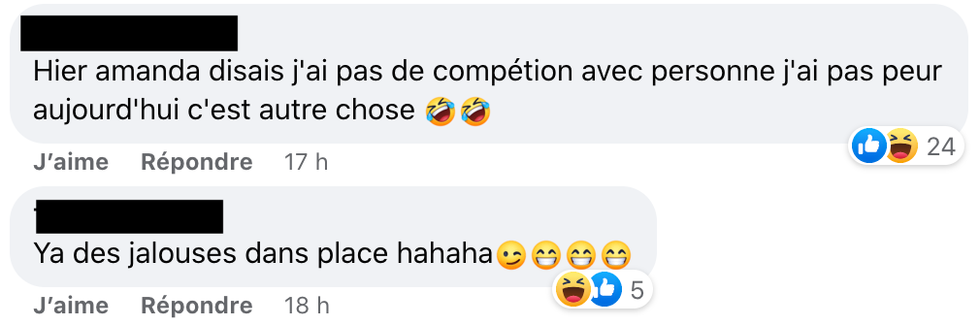 Commentaire sur Facebook.