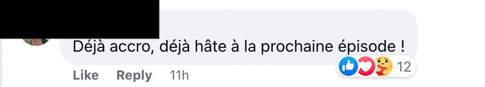 Commentaire sur Facebook.