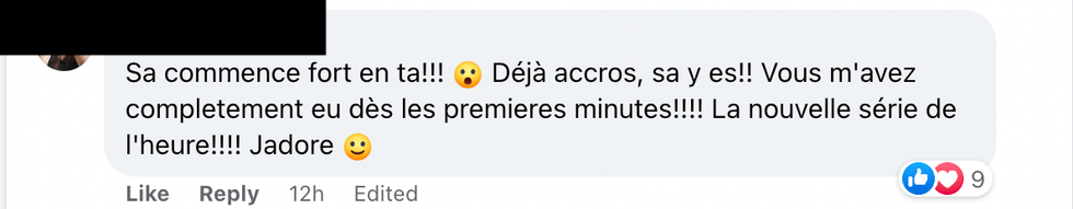 Commentaire sur Facebook.