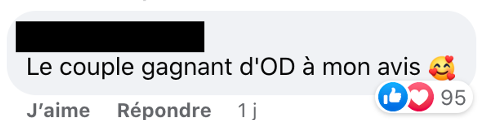 Commentaire sur Facebook.