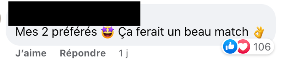 Commentaire sur Facebook.