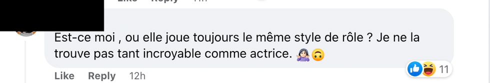 Commentaire sur Facebook.