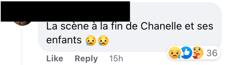 Commentaire sur Facebook.