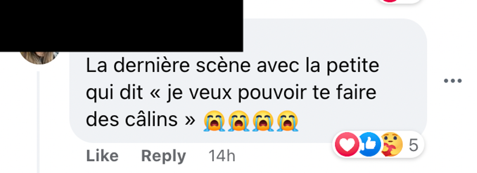 Commentaire sur Facebook.