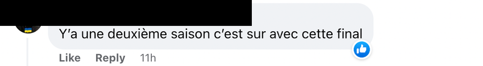 Commentaire sur Facebook.