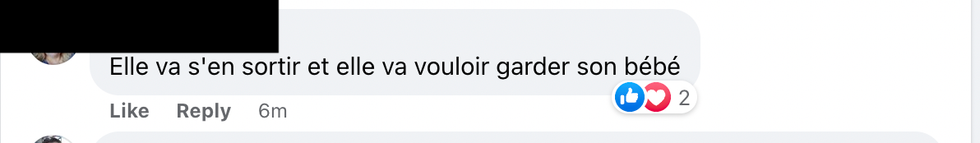 Commentaire sur Facebook.