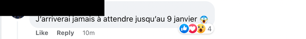 Commentaire sur Facebook.