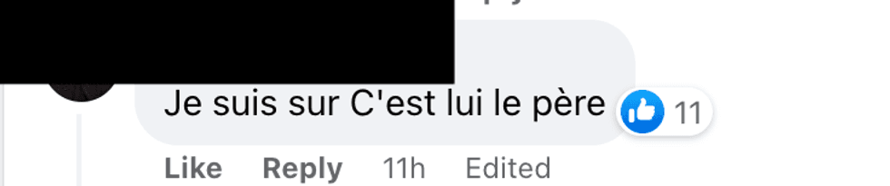 Commentaire sur Facebook.
