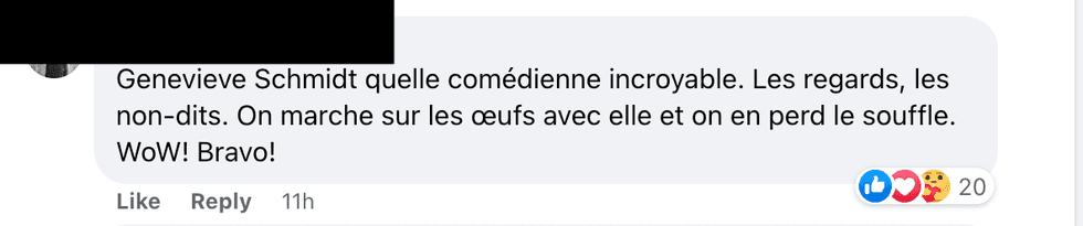 Commentaire sur Facebook.