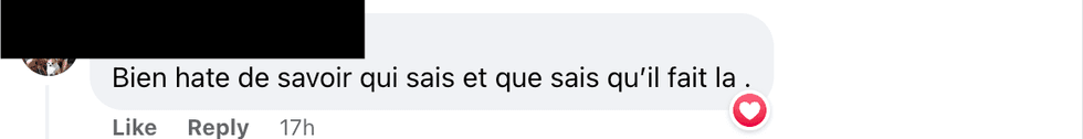 Commentaire sur Facebook.